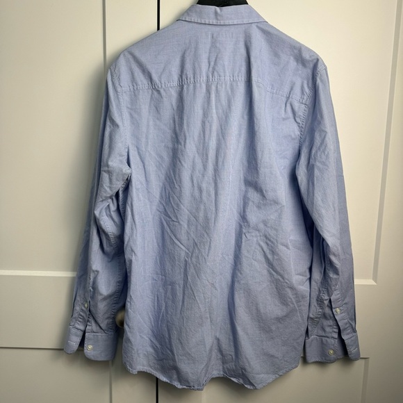 Michael Kors Men’s Blue Checked Button Down Shirt Size Large Great Condition - Picture 8 of 10